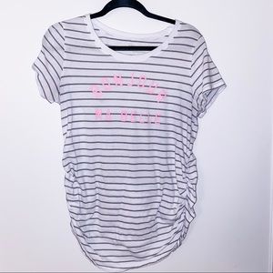 Motherhood Maternity Striped Graphic Tee